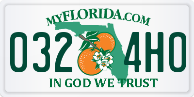 FL license plate 0324HO