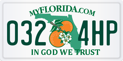 FL license plate 0324HP
