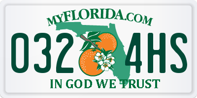 FL license plate 0324HS