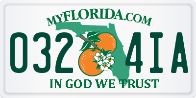 FL license plate 0324IA