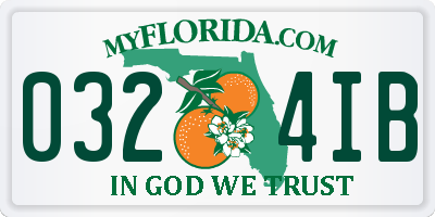 FL license plate 0324IB