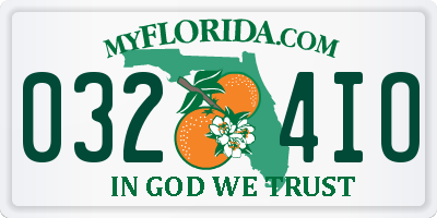 FL license plate 0324IO