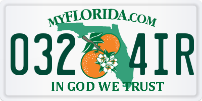 FL license plate 0324IR