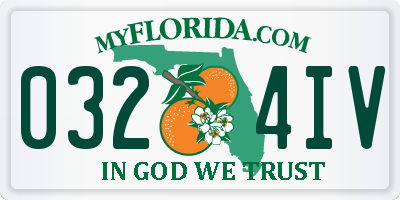 FL license plate 0324IV
