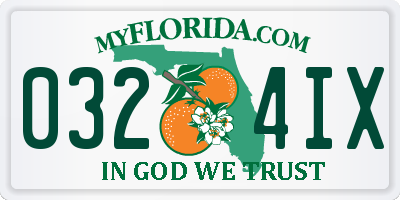 FL license plate 0324IX