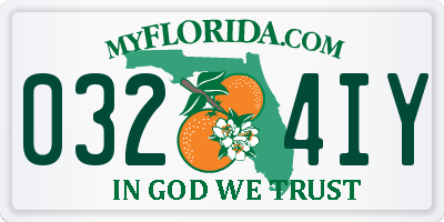 FL license plate 0324IY