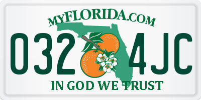 FL license plate 0324JC