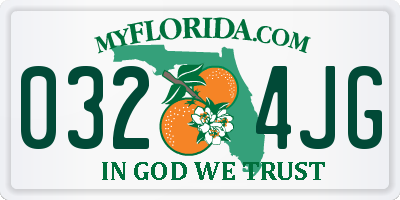 FL license plate 0324JG