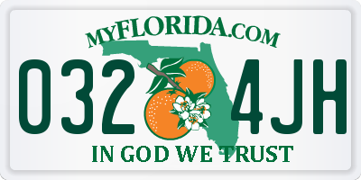 FL license plate 0324JH