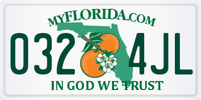 FL license plate 0324JL