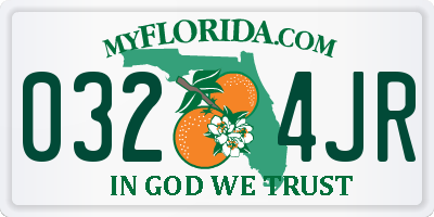 FL license plate 0324JR