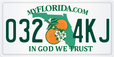 FL license plate 0324KJ