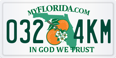 FL license plate 0324KM