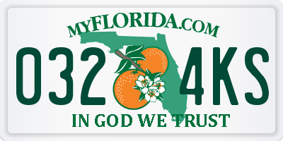 FL license plate 0324KS
