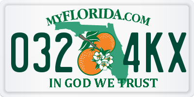 FL license plate 0324KX