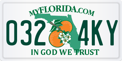 FL license plate 0324KY