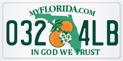 FL license plate 0324LB