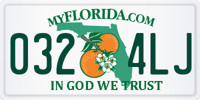 FL license plate 0324LJ