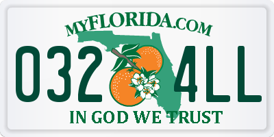FL license plate 0324LL