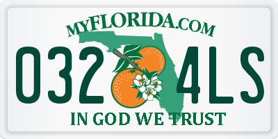 FL license plate 0324LS