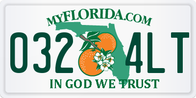 FL license plate 0324LT