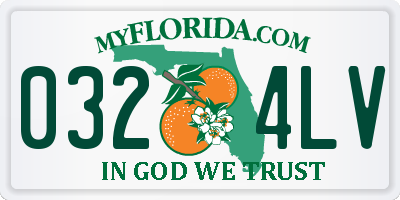 FL license plate 0324LV