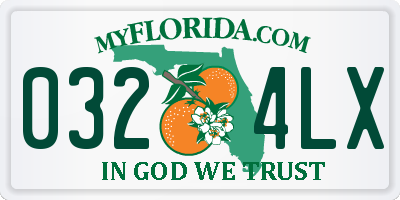 FL license plate 0324LX