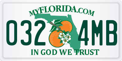 FL license plate 0324MB