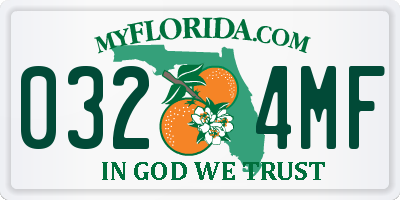 FL license plate 0324MF