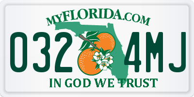 FL license plate 0324MJ