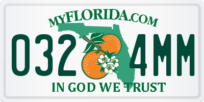 FL license plate 0324MM