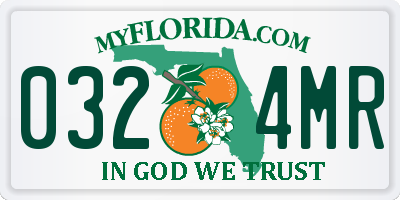 FL license plate 0324MR