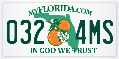 FL license plate 0324MS