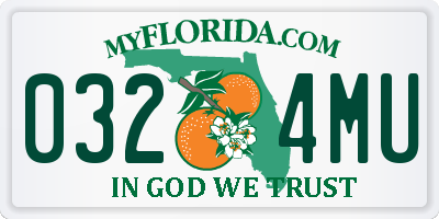 FL license plate 0324MU
