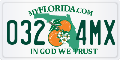 FL license plate 0324MX