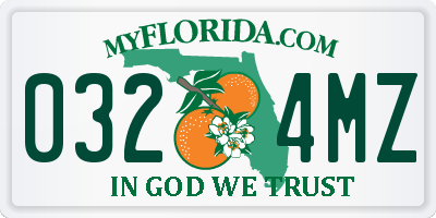 FL license plate 0324MZ