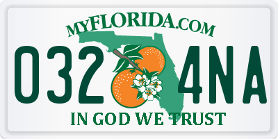 FL license plate 0324NA