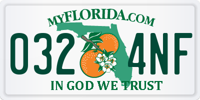 FL license plate 0324NF