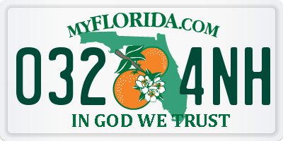 FL license plate 0324NH