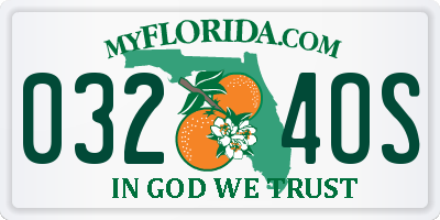 FL license plate 0324OS