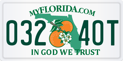FL license plate 0324OT