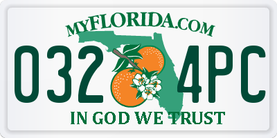 FL license plate 0324PC