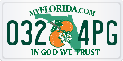 FL license plate 0324PG
