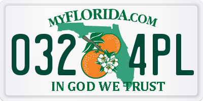 FL license plate 0324PL