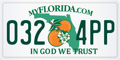 FL license plate 0324PP
