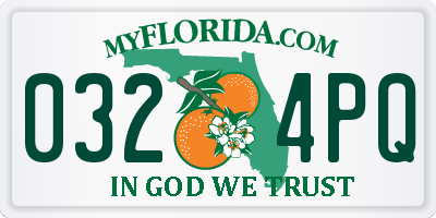 FL license plate 0324PQ