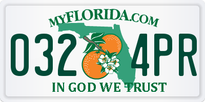 FL license plate 0324PR