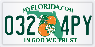 FL license plate 0324PY