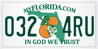 FL license plate 0324RU