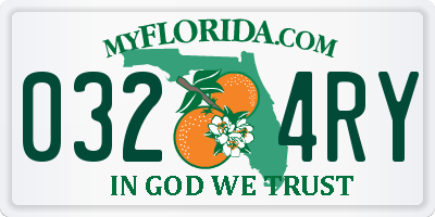 FL license plate 0324RY